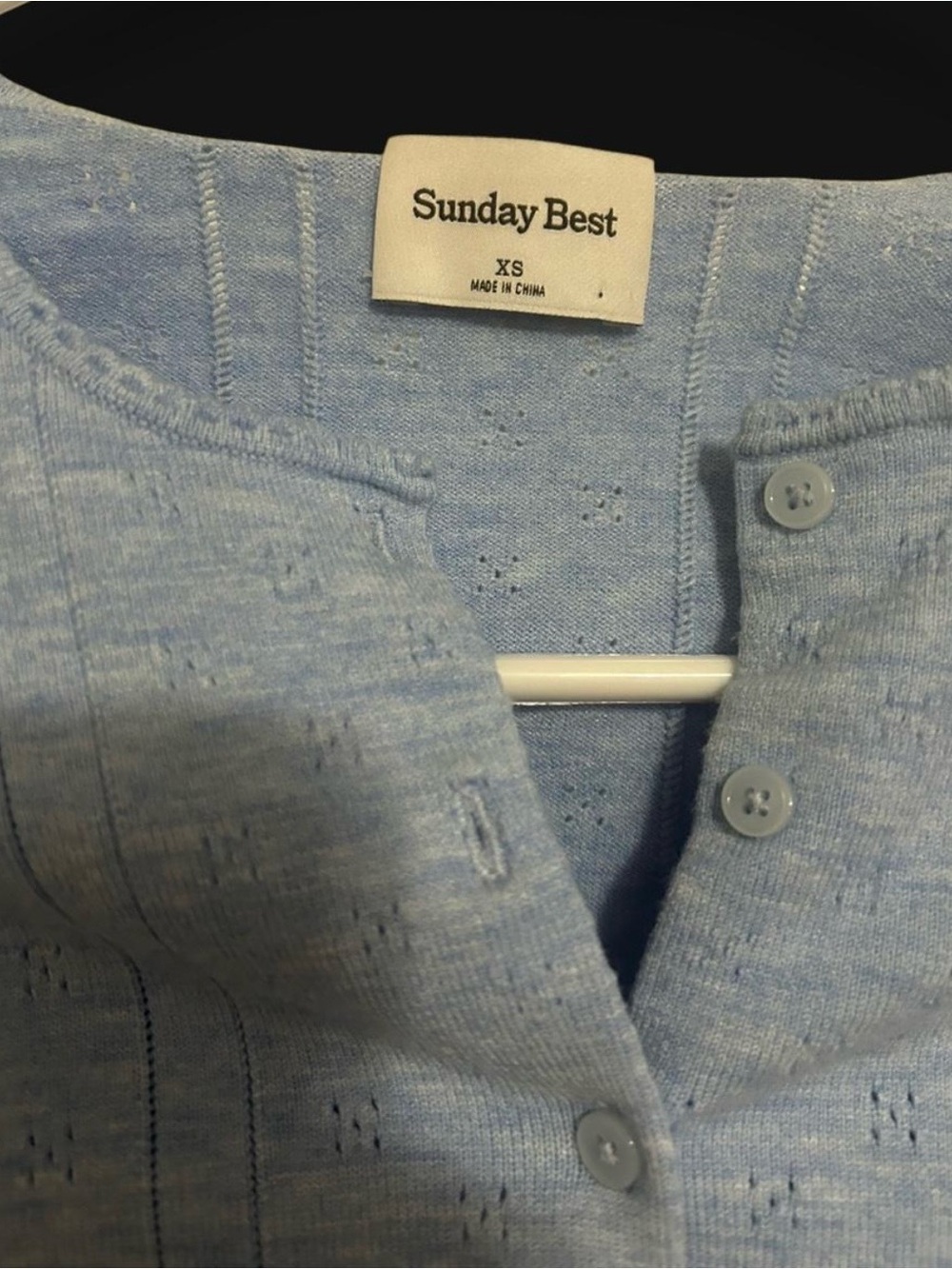 Sunday Best Izzy Light Blue Cropped Cardigan - Women - Picture 2 of 6